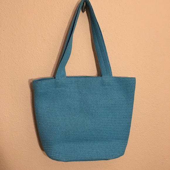 Talbots Handbags - Talbots Turquoise Woven Tote NWOT